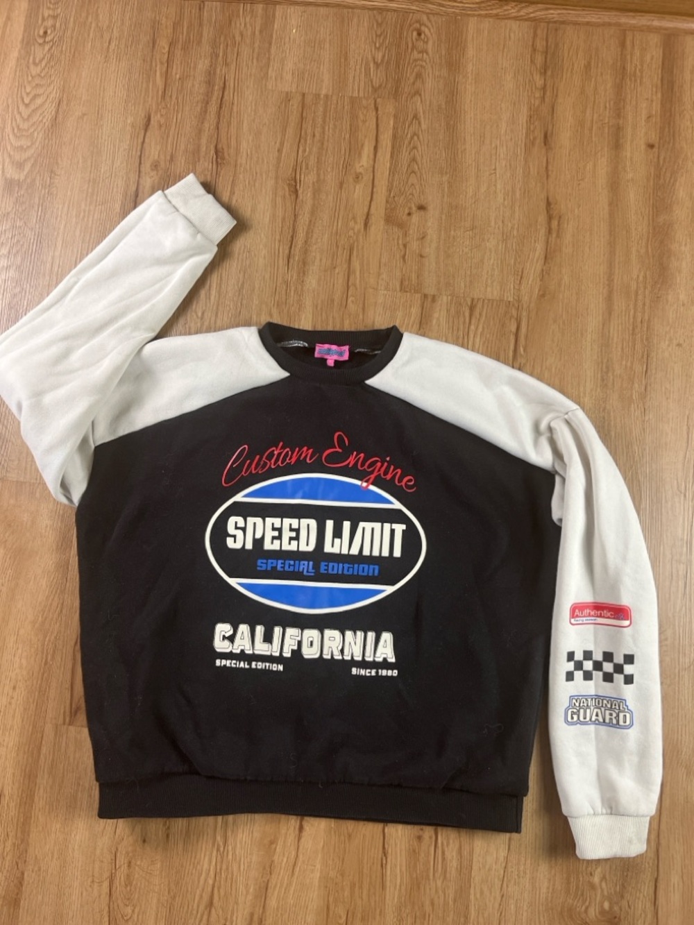 Edikted Racing Sweatshirt S Cropped Speed Limit California Graphic